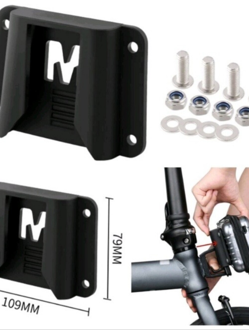 Bike Bicycle Front block carrier  adapters for DIY Bag